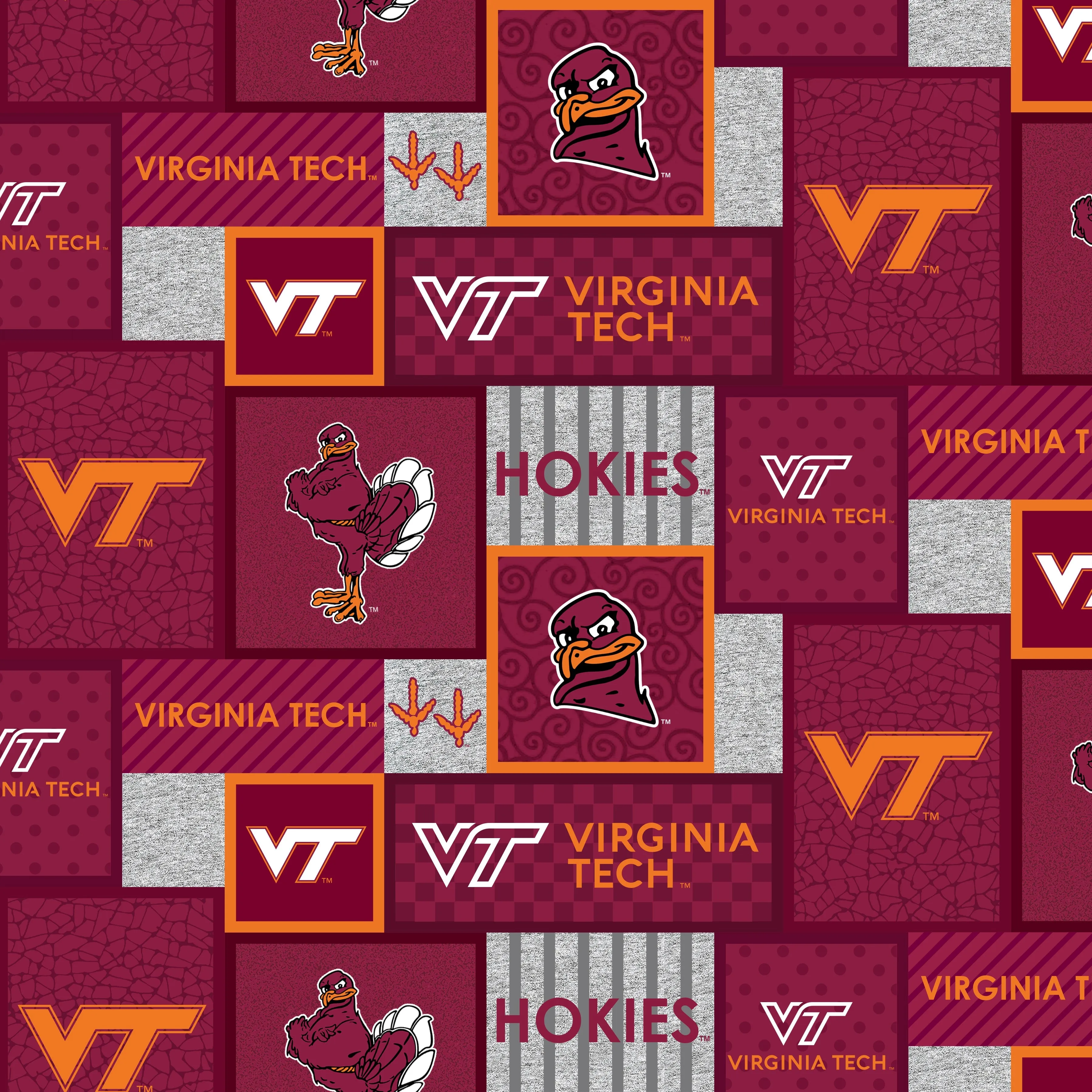 VIRGINIA TECH UNIVERSITY-College Patch Fleece-100% Polyester-VT1177