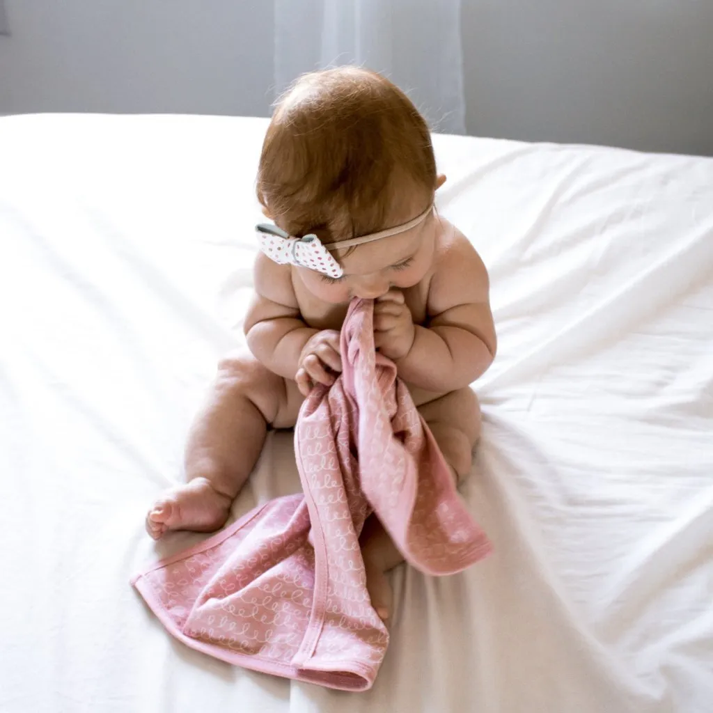 Waterproof Reversible Burp Cloth Set of 5 - Pink