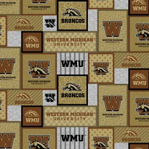 WESTERN MICHIGAN UNIVERSITY-College Patch Fleece-100% Polyester-WMCHG1177