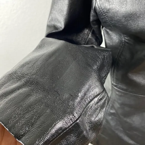 Wilson Black 100% Genuine Leather Jacket SZ M