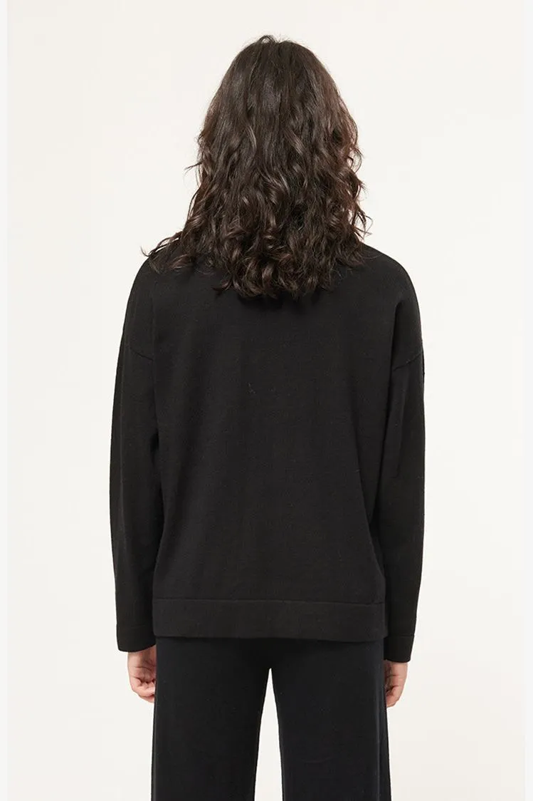 WMNS MERINO NEVE CREW - BLACK