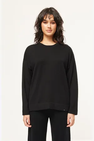 WMNS MERINO NEVE CREW - BLACK