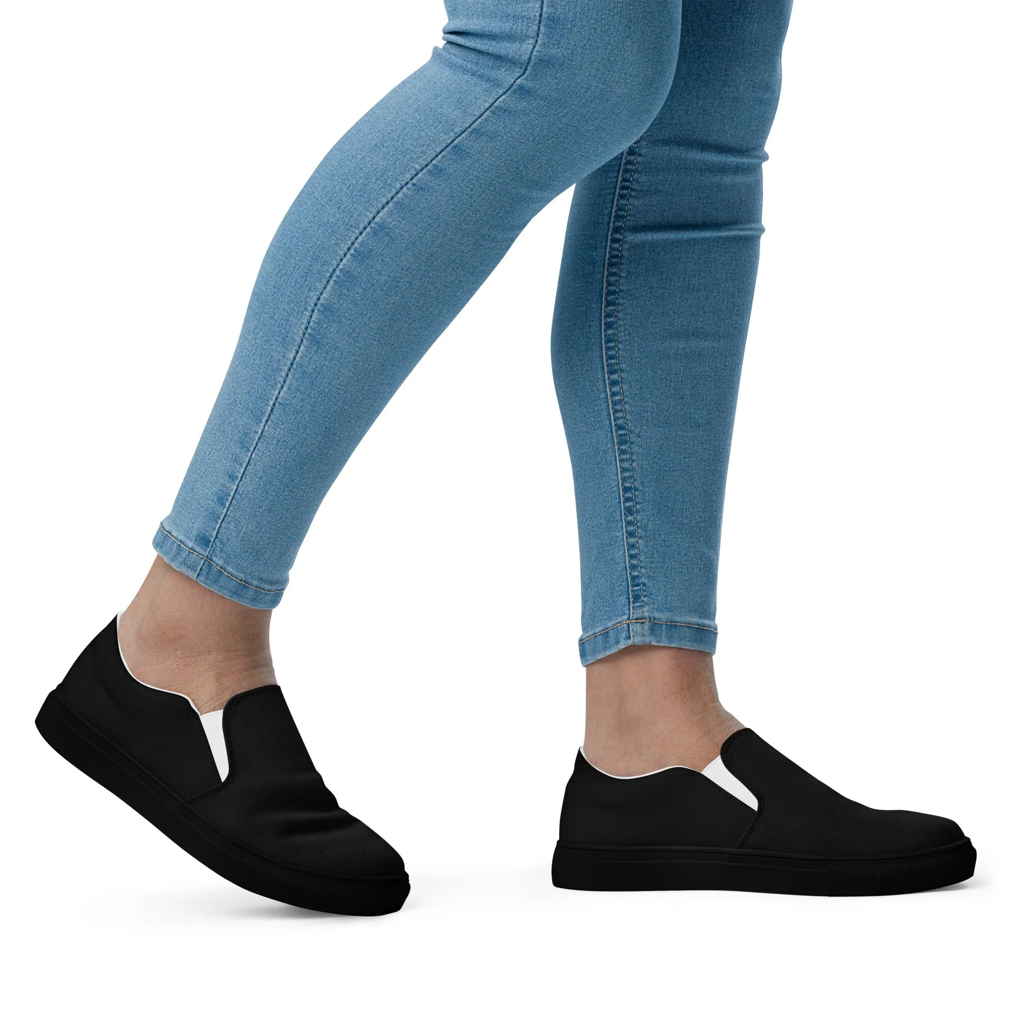 Women’s slip-on canvas shoes (Black)