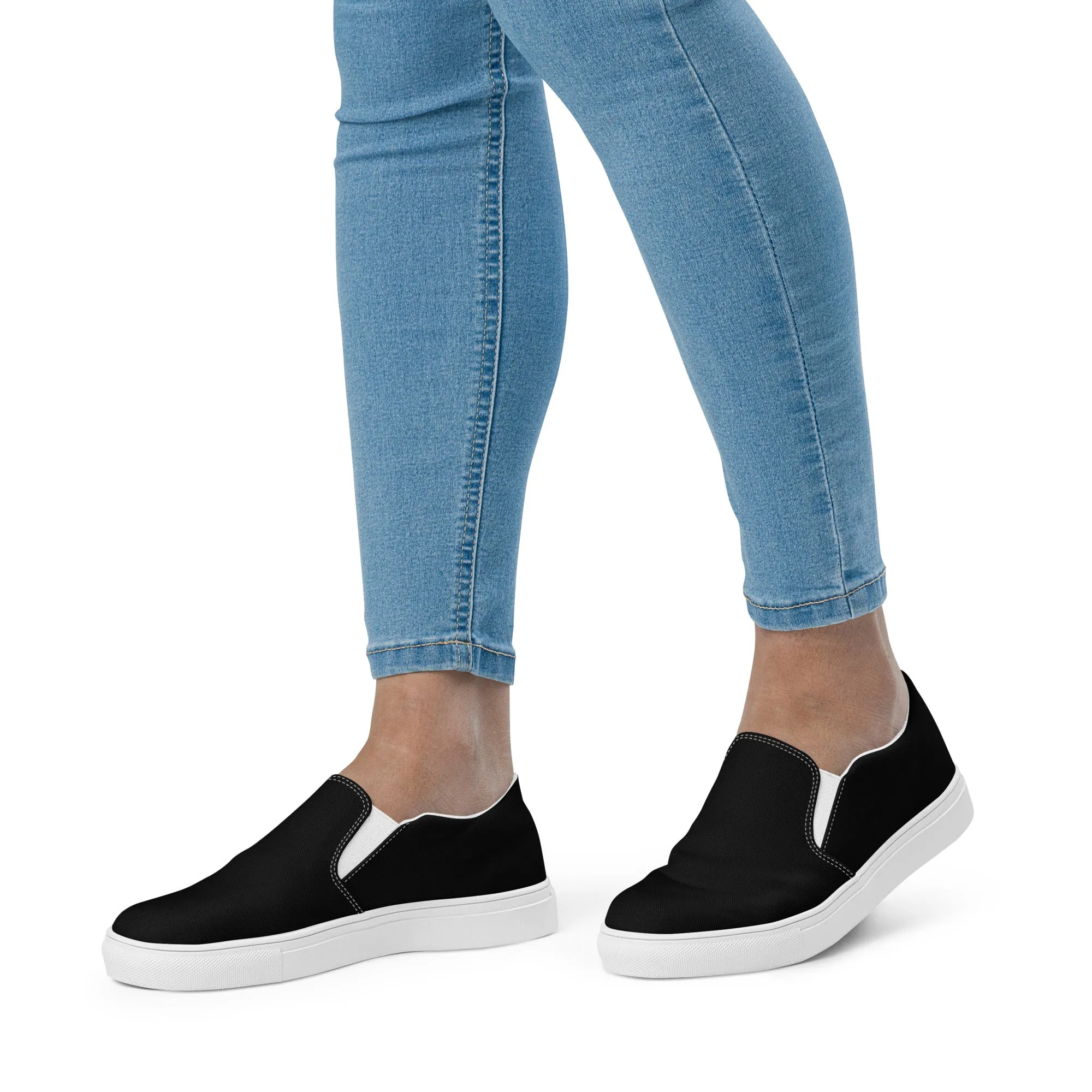 Women’s slip-on canvas shoes (Black)