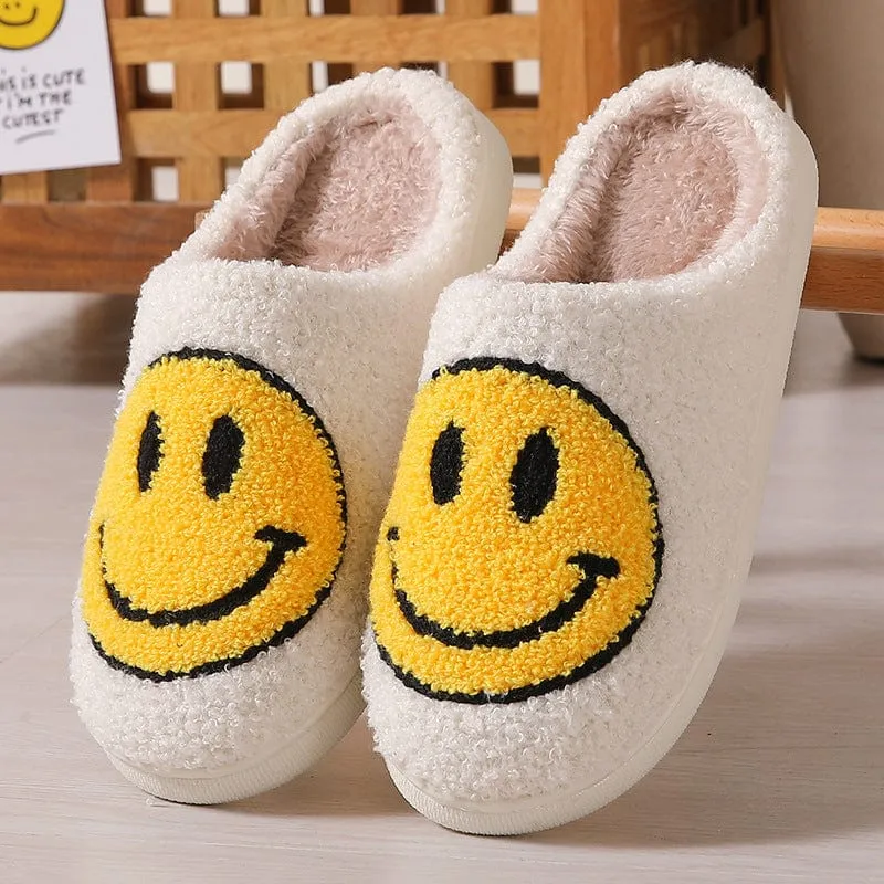 Women's Smiley Plush Home Slippers