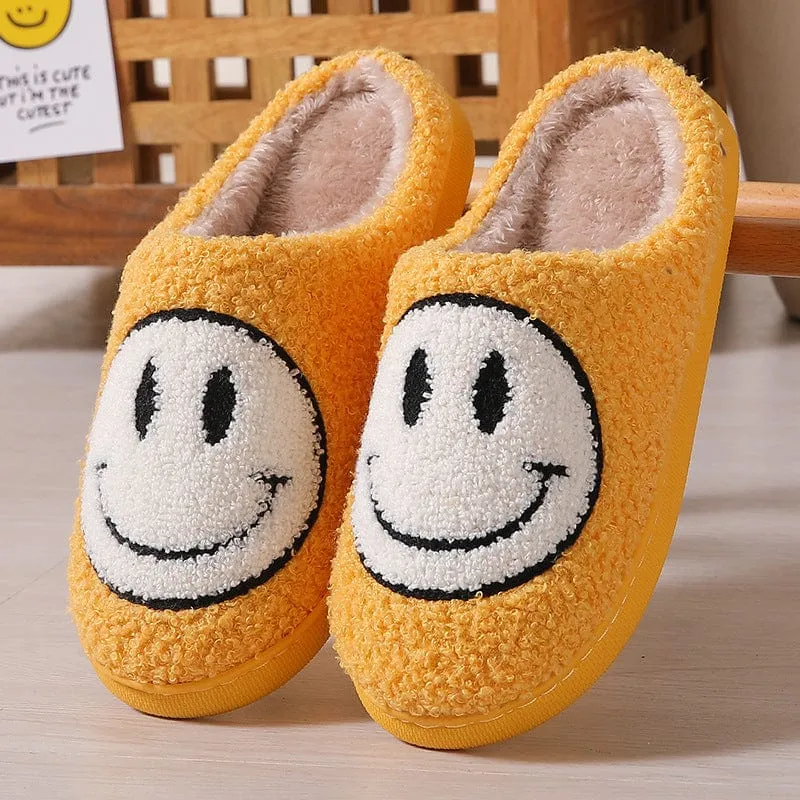 Women's Smiley Plush Home Slippers