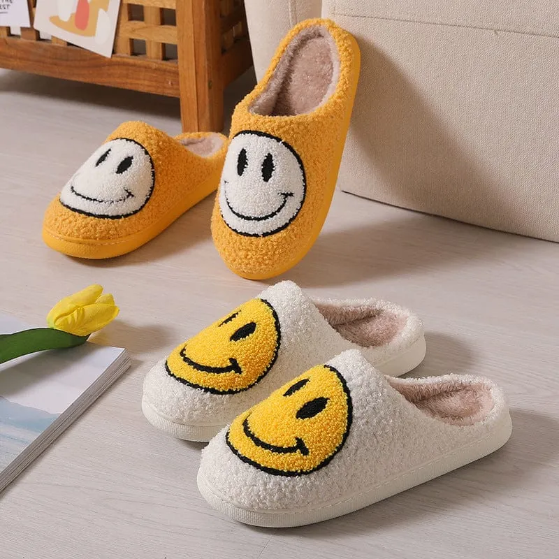 Women's Smiley Plush Home Slippers