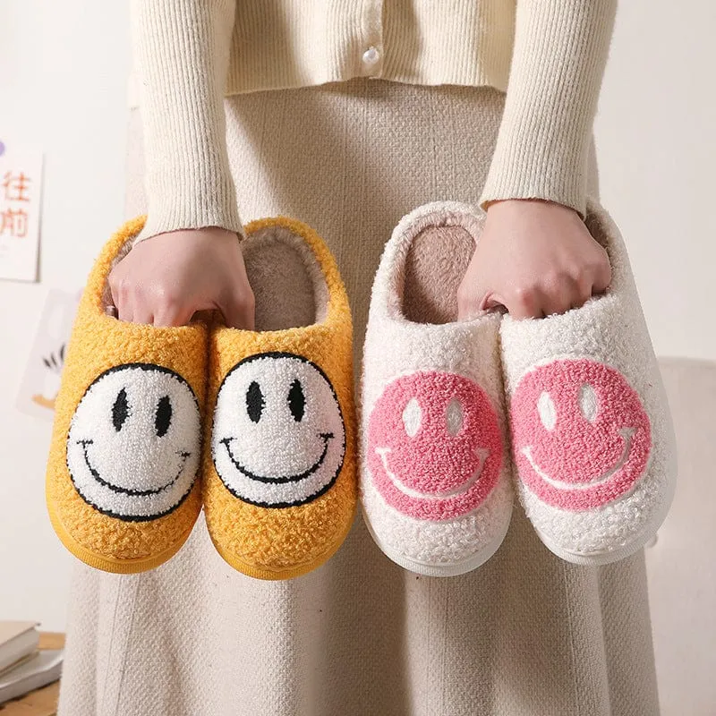Women's Smiley Plush Home Slippers