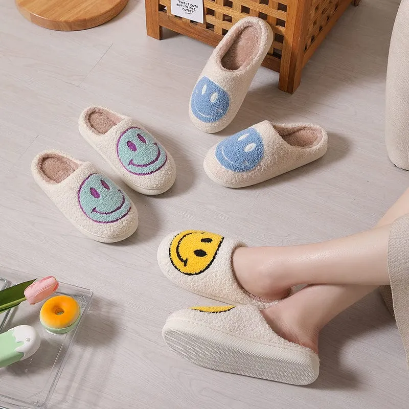 Women's Smiley Plush Home Slippers