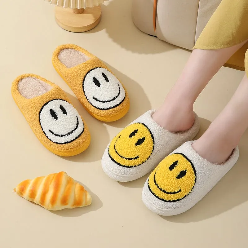 Women's Smiley Plush Home Slippers