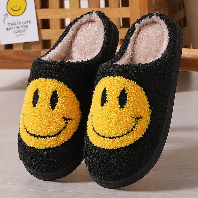 Women's Smiley Plush Home Slippers