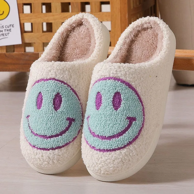 Women's Smiley Plush Home Slippers