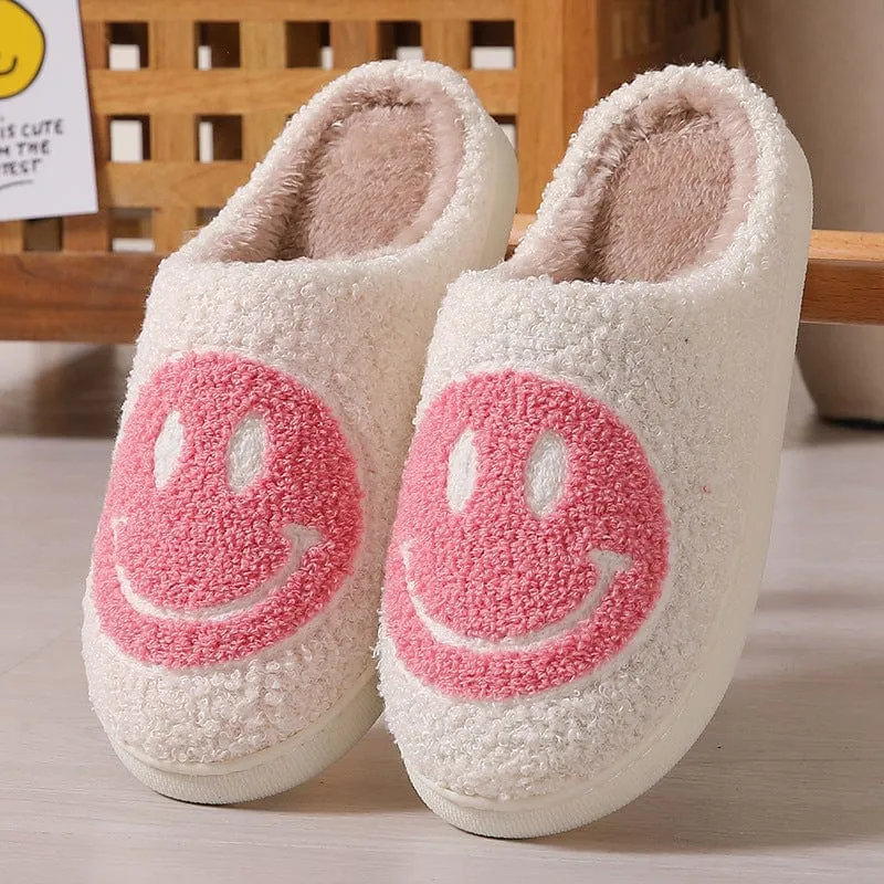 Women's Smiley Plush Home Slippers