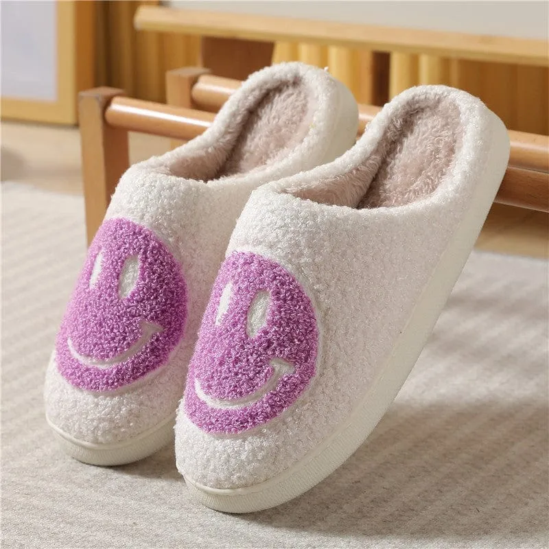 Women's Smiley Plush Home Slippers