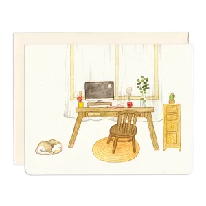 Work Nook Card- Greeting Card