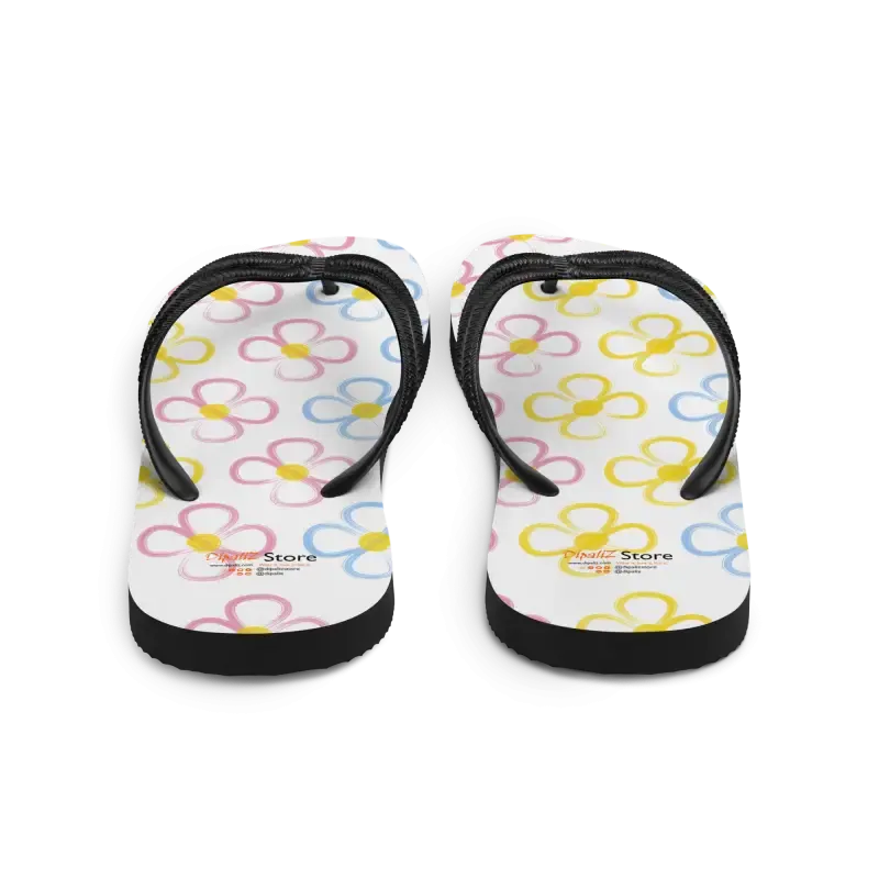 Yellow Flowers Stretchy Slip Resistant Slippers
