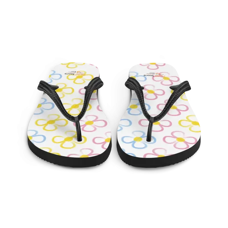 Yellow Flowers Stretchy Slip Resistant Slippers