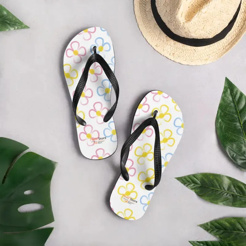 Yellow Flowers Stretchy Slip Resistant Slippers