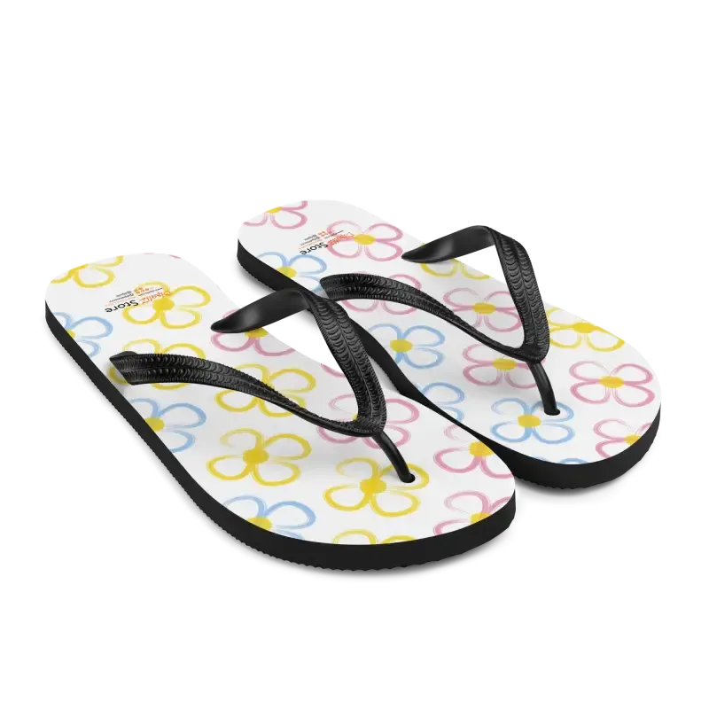 Yellow Flowers Stretchy Slip Resistant Slippers