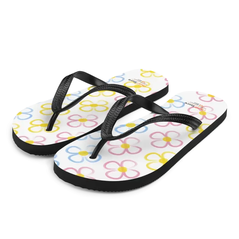 Yellow Flowers Stretchy Slip Resistant Slippers