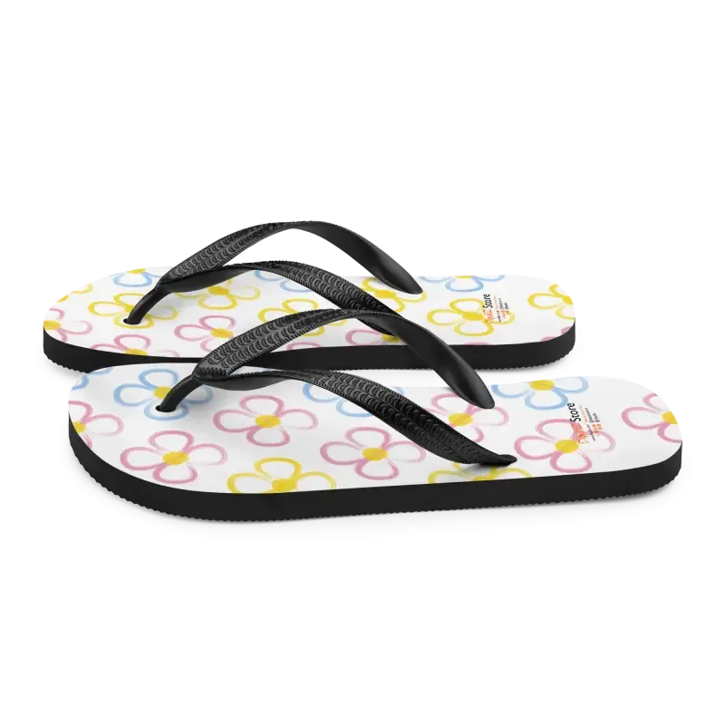Yellow Flowers Stretchy Slip Resistant Slippers