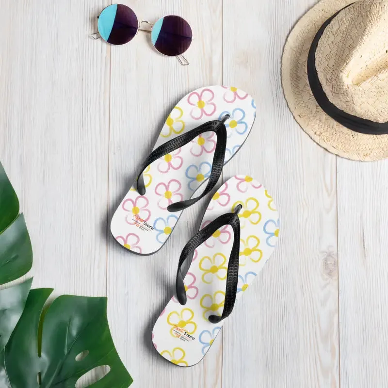 Yellow Flowers Stretchy Slip Resistant Slippers