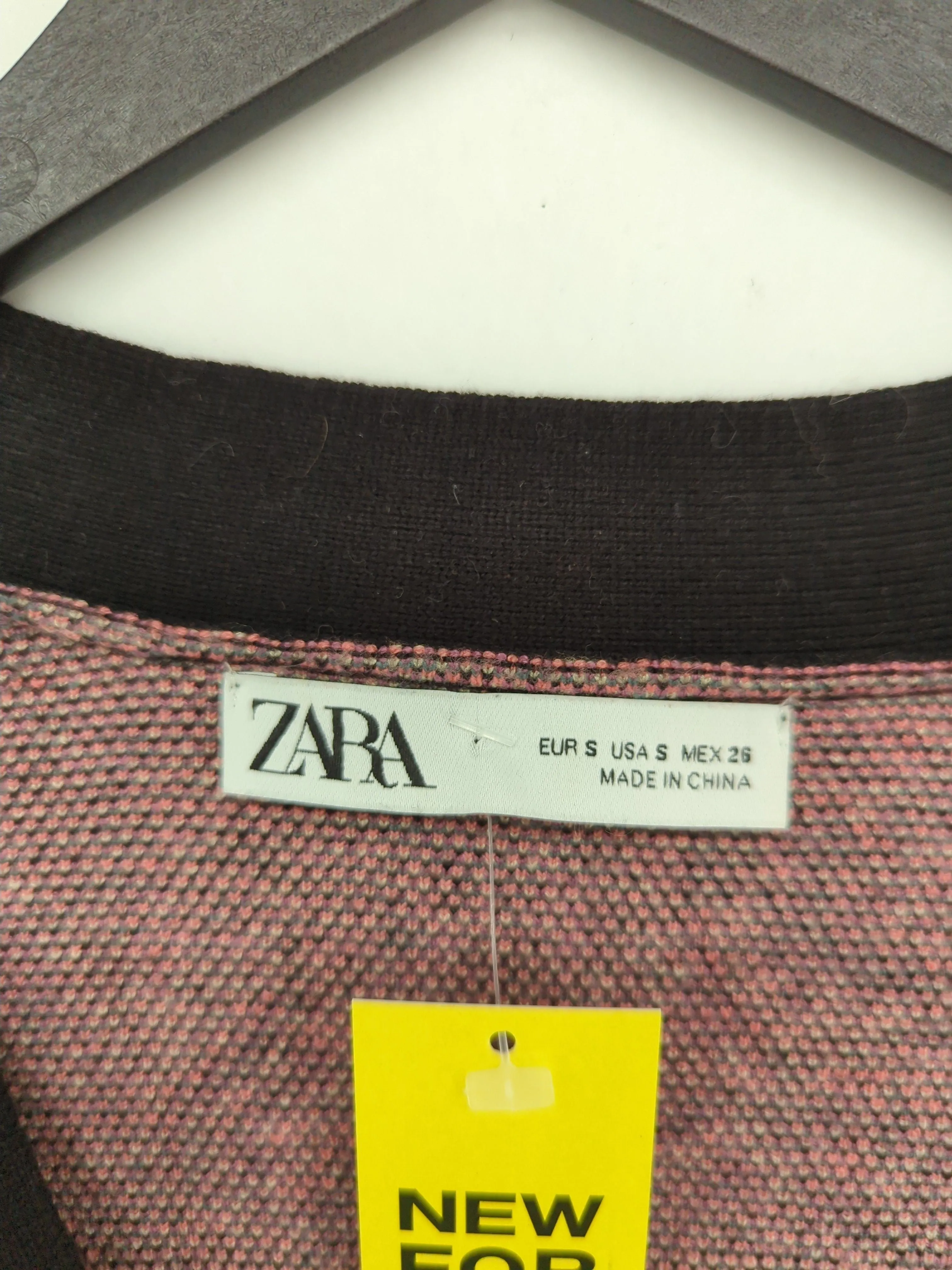 Zara Women's Cardigan S Multi Viscose with Nylon, Polyester