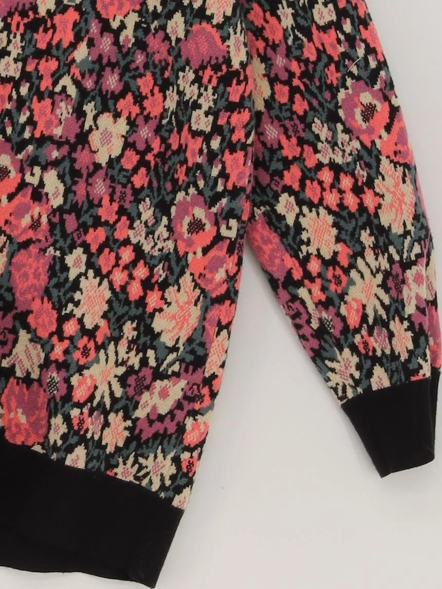 Zara Women's Cardigan S Multi Viscose with Nylon, Polyester